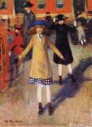 William Glackens Children Roller Skating oil